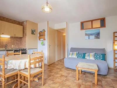 Cuisine ou kitchenette dans l'établissement Studio cabine à Aussois, 4 pers., avec parking - FR-1-840-32