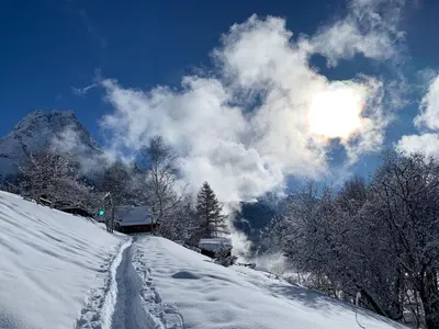 L'établissement Chalet Sauce Montagnarde en hiver