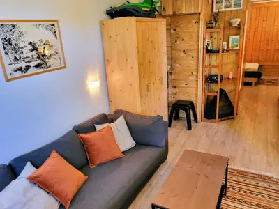 Coin salon dans l'établissement Appartement 5 pers, Lumineux, Wifi, Animaux admis - FR-1-346-584