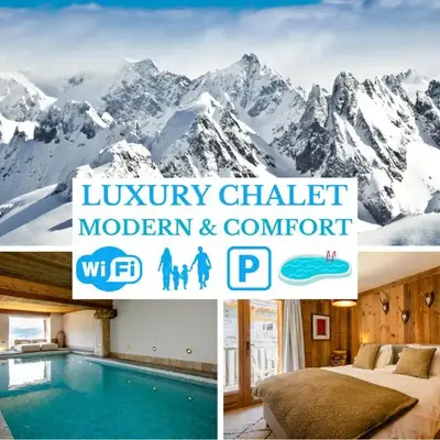 NEW Luxury Chalet Sapins - PRIVATE POOL- Mountains VIEW - Family & Comfort - SPECIAL LAUNCH OFFER
