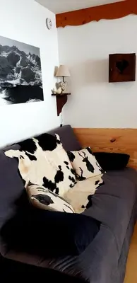 Coin salon dans l'établissement Balcons B 011 - PARC NAT VANOISE appart 6 pers