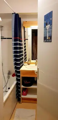 Salle de bains dans l'établissement Balcons B 011 - PARC NAT VANOISE appart 6 pers