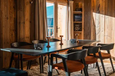 Coin salon dans l'établissement NEW Appart Alpin Luxury Serenity Mountain View