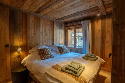 Un ou plusieurs lits dans un hébergement de l'établissement NEW Appart Alpin Luxury Serenity Mountain View