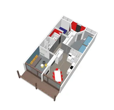 Plan de l'établissement Résidence Aiguille Rouge - Centre station Appartement 3 pièces 8 personnes MAE-7814