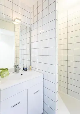 Salle de bains dans l'établissement Résidence Aiguille Rouge - Centre station Appartement 3 pièces 8 personnes MAE-7814
