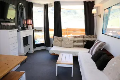 Coin salon dans l'établissement Résidence Borsat - Studio lumineux·Skis aux pieds·Balcon MAE-2501