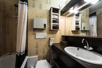 Salle de bains dans l'établissement Résidence Borsat - Studio lumineux·Skis aux pieds·Balcon MAE-2501