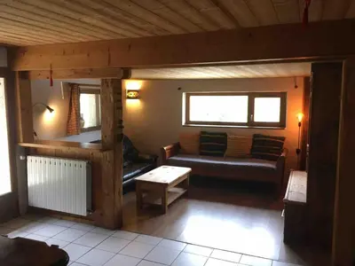 Coin salon dans l'établissement Appartement en Peisey-Nancroix proche de ski resort