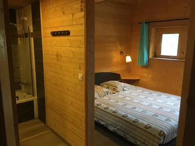 Un ou plusieurs lits dans un hébergement de l'établissement Appartement en Peisey-Nancroix proche de ski resort