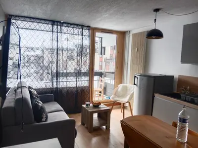 Coin salon dans l'établissement Studio montagne