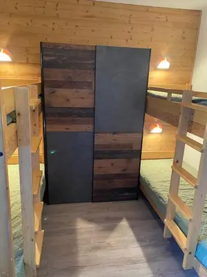 Un ou plusieurs lits superposés dans un hébergement de l'établissement Tignes Appartement ski au pied Val Claret