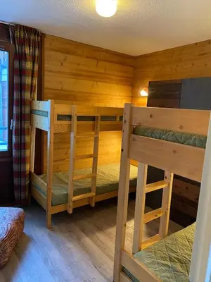 Un ou plusieurs lits dans un hébergement de l'établissement Tignes Appartement ski au pied Val Claret
