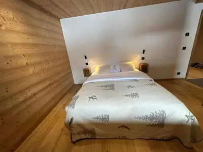 Un ou plusieurs lits dans un hébergement de l'établissement CHALET ALIET 1500 - 18 personnes PEISEY NANCROIX - LES ARCS - LA PLAGNE - PARADISKI