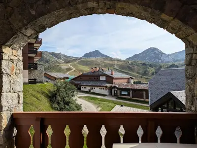 Vue générale sur la montagne ou vue sur la montagne depuis l'appartement
