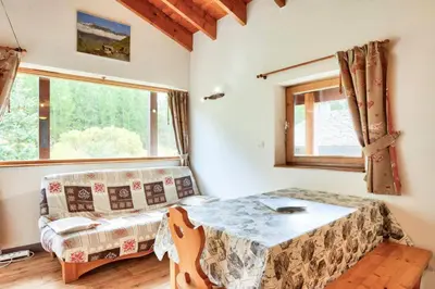 Coin salon dans l'établissement Résidence Le Soliet 1 - Appartement 2 pièces mezzanine - 6 personnes MAE-2013