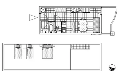 Plan de l'établissement Résidence Les Balcons Des Curtious - Studio mezzanine - 4 personnes MAE-2113
