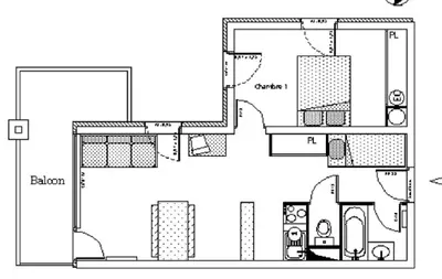 Plan de l'établissement Résidence Le Soliet 2 - Appartement 4 personnes lumineux et agréable MAE-2123