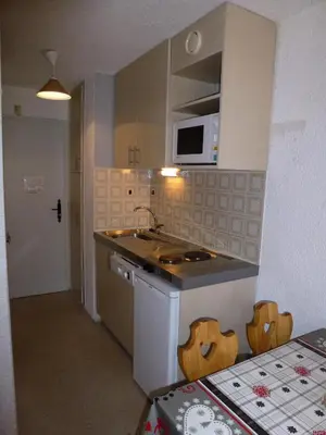 Cuisine ou kitchenette dans l'établissement Résidence Colombaz - Studio pour 4 Personnes MAE-2153