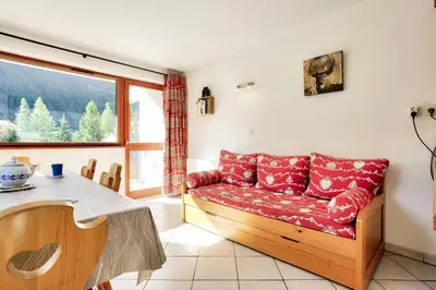Coin salon dans l'établissement Résidence Les Balcons Des Curtious - Appartement 2 pièces - 6 personnes MAE-2173