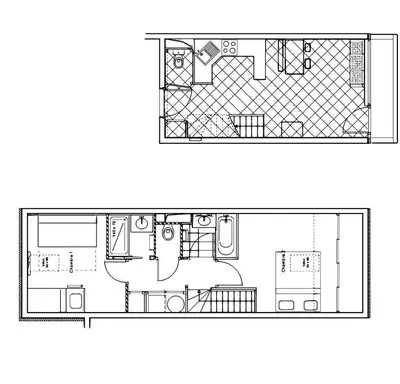 Plan de l'établissement Résidence Les Balcons Des Curtious - Appartement 3 pièces - 6 personnes MAE-2183