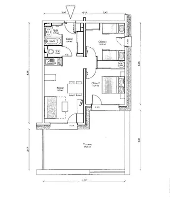 Plan de l'établissement Résidence L'edelweiss - Appartement 3 pièces - 6 personnes MAE-2193