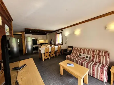 Cuisine ou kitchenette dans l'établissement Résidence La Bergerie - Très bel appartement vue sur pistes MAE-2213