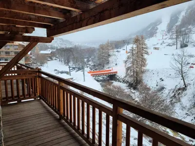 L'établissement Résidence La Bergerie - Très bel appartement vue sur pistes MAE-2213 en hiver