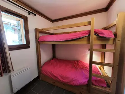 Un ou plusieurs lits dans un hébergement de l'établissement Résidence La Bergerie - Très bel appartement vue sur pistes MAE-2213