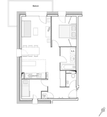 Plan de l'établissement Résidence La Bergerie - Appartement 2 pièces chaleureux et bien équipé MAE-2243