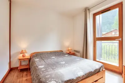 Un ou plusieurs lits dans un hébergement de l'établissement Résidence Les Balcons Des Curtious - 2 pièces coin montagne - 6 personnes MAE-2293