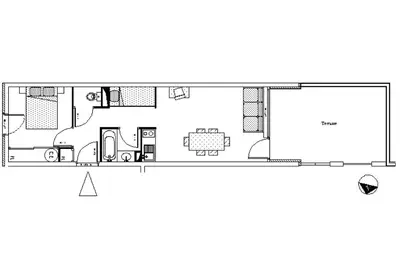 Plan de l'établissement Résidence Les Balcons Des Curtious - 2 Pièces pour 6 Personnes MAE-2313
