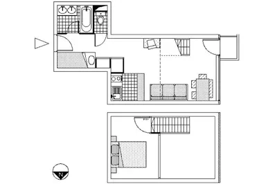 Plan de l'établissement Résidence Albaron - Appartement 2 pièces mezzanine - 6 personnes MAE-2333