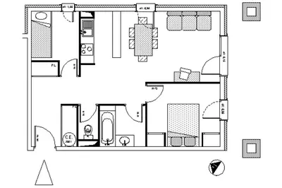Plan de l'établissement Résidence Le Clos Vanoise - 3 Pièces pour 6 Personnes MAE-1973