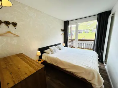 Un ou plusieurs lits dans un hébergement de l'établissement Résidence Supertignes - Appartement rénové · spacieux · grande terrasse MAE-3053