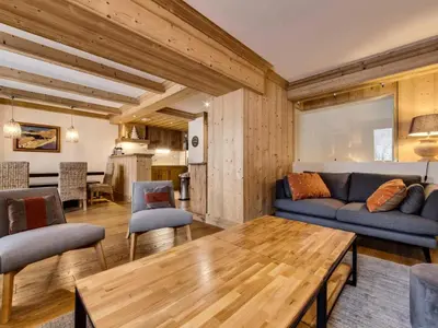 Coin salon dans l'établissement Résidence Aquila - Appartement confortable Proche des Pistes Parking couvert MAE-2943