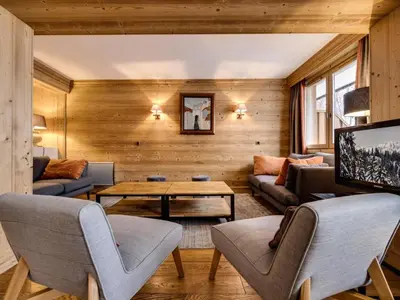 Coin salon dans l'établissement Résidence Aquila - Appartement confortable Proche des Pistes Parking couvert MAE-2943