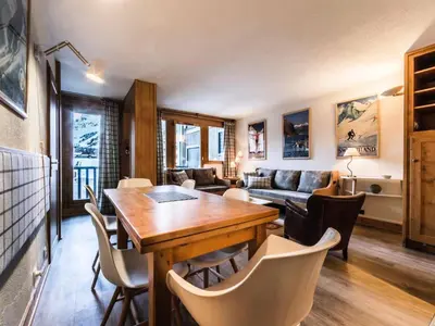 Coin salon dans l'établissement Résidence Val D'isere Village - Appartement lumineux Ski aux pieds Parking couvert MAE-3013