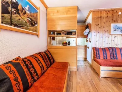 Coin salon dans l'établissement Résidence Val D'isere Village - Appartement lumineux Ski aux pieds Parking couvert MAE-3063