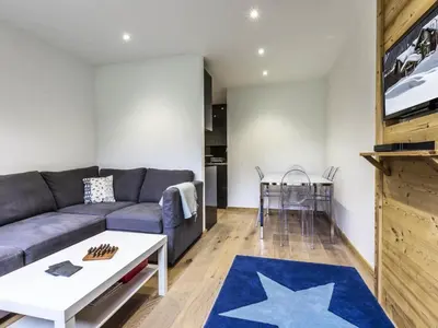 Coin salon dans l'établissement Chalet Val Village - Appartement lumineux Vieux Village MAE-3143