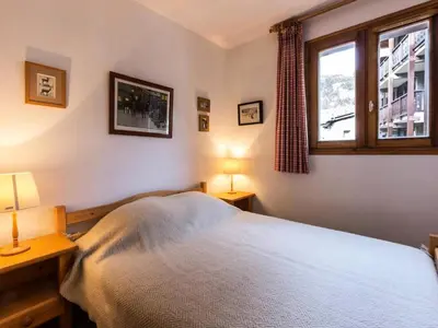 Un ou plusieurs lits dans un hébergement de l'établissement Résidence Val D'isere Village - Appartement confortable Au pieds des pistes Parking couvert MAE-3183