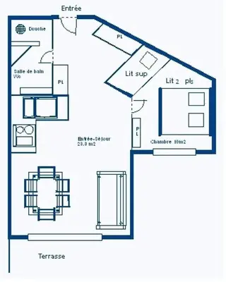 Plan de l'établissement Les Chalets De La Pyramide - CH1 - LES CHALETS DE LA PYRAMIDE MAE-0853
