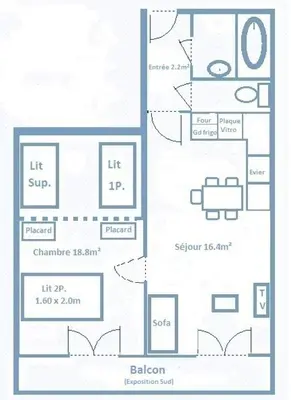 Plan de l'établissement Résidence Setives - Esthétique avec ambiance savoyarde. MAE-0863