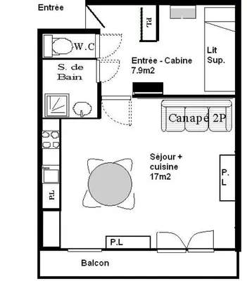 Plan de l'établissement Résidence Saint Sebastien - Bel appartement en étage avec vue dégagée sur les montagnes MAE-0963