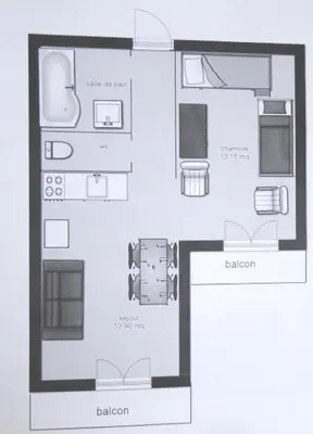 Plan de l'établissement Résidence Setives - Spacieux appartement tout équipé MAE-1033