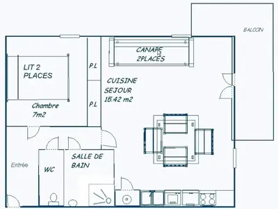 Plan de l'établissement Résidence Genevray - Bel appartement avec vue sur les montagnes MAE-1043