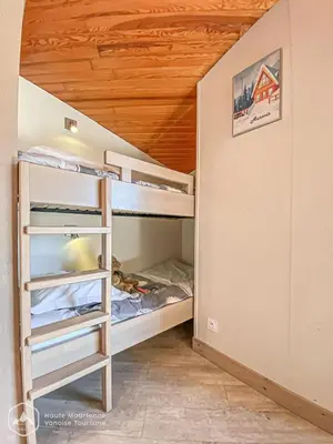 Un ou plusieurs lits dans un hébergement de l'établissement Les Chalets De La Pyramide - CH7 - LES CHALETS DE LA PYRAMIDE MAE-1053