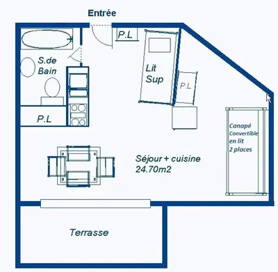 Plan de l'établissement Les Chalets De La Pyramide - CH7 - LES CHALETS DE LA PYRAMIDE MAE-1053