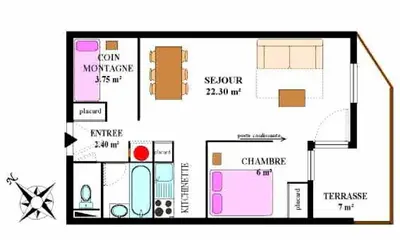 Plan de l'établissement Résidence La Combe Ii - LA COMBE - COMB 317 MAE-1083