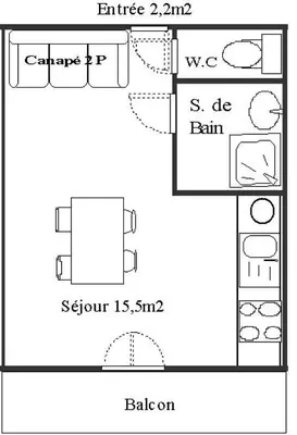 Plan de l'établissement Résidence Genevray - Joli studio avec vue sur les montagnes MAE-1163